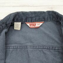 70s Levi's リーバイス コーデュロイ ジャケット 70505 グレー ネイビー 後染め USA製_画像6