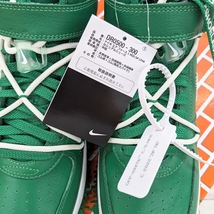 未使用品 OFF-WHITE × NIKE AIR FORCE 1 MID SP LTHR DR0500-300 PINE GREEN ナイキ エアフォース 1 ミッド パイングリーン_画像4