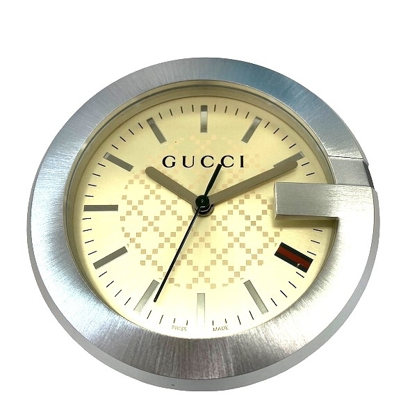 新品同様・未使用】GUCCI グッチ スイス製 ブランドウォッチ 置き時計