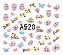 匿名配送　Barbie★A520　バービー　ネイルシール　ウォーターネイルシール_画像1