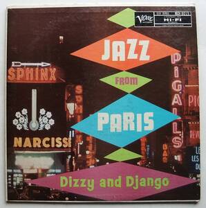 ◆ DIZZY GILLESPIE - DJANGO REINHARDT / Jazz From Paris ◆ Verve MGV-8015 (trumpet:dg) ◆ V