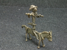 ◎●騎馬像　　インド先住民の芸術　　　　真鍮製　NO.2-2_画像3