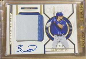 2021Panini National Treasure Baseball BOBBY WITT JR. Auto 01/10