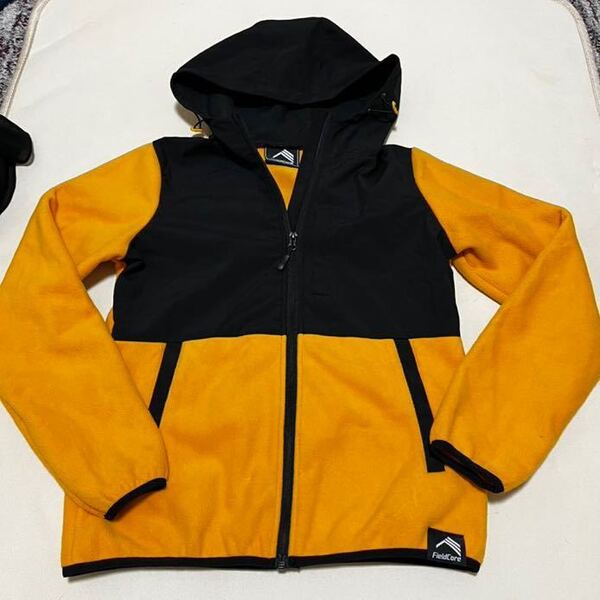 ワークマン　防風　フーディージャケット　イエロー　黄色　レディース　Sサイズ　windshell freece jacket