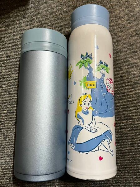不思議の国のアリス 水筒 ドリンクボトル 480ml ディズニー　水色　ボトル380ML　二本セット