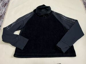  beautiful goods!adidas Adidas high‐necked velour. like nappy L size black lady's sport 