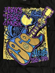 ウッドストック1969＊アメリカ製＊USA＊Woodstock ＊Tシャツ・ブラック色・Mサイズ・野外フェス＊新品☆売り切り特価☆