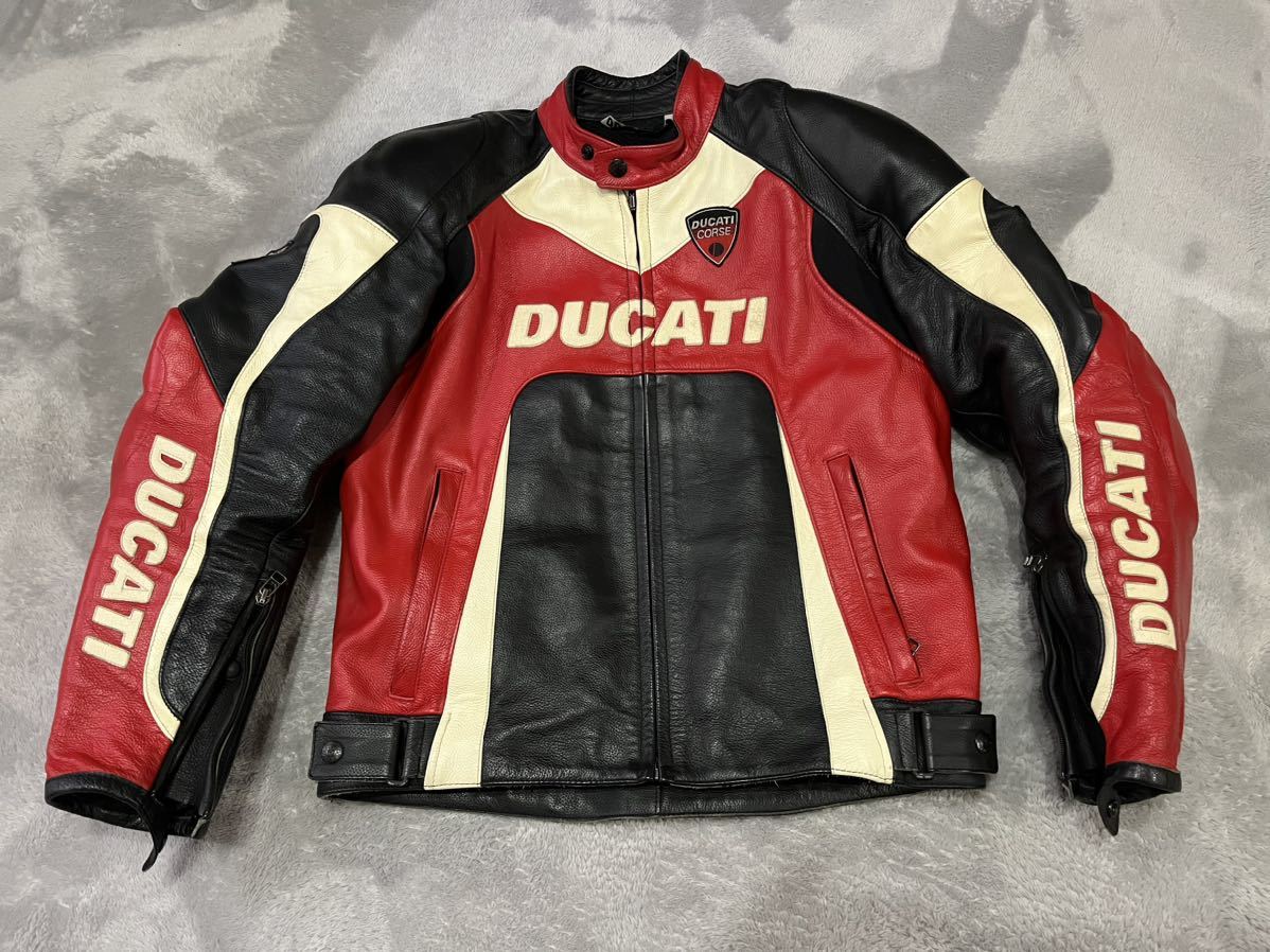 DAINESE / DUCATI】本革 ライディングジャケット Lサイズ-