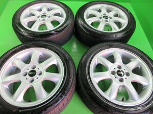 PCD100 MINI純正 6775684 6.5j/+48 ハブ約56㎜ FORTUNA ECOPLUS 195/55R16 製造21年 約8～9分山 4本セット! 中古 BMW