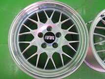 PCD114.3 マツダ RX-7純正 BBS FD メッシュ 鍛造 軽量 8j/+50 ハブ約67㎜ 2本 中古 ドリ車 旧車 リペア流用スペア交換などに!_画像2