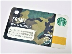 スターバックス【 日本用 フラグメント FRGMT fragment・藤原ヒロシ 迷彩 スタバ カード 】残高1000円