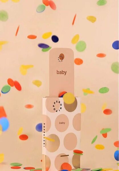 パペロニ BABY ドット コンフェッティクラッカーカード 3個 出産祝い カード プレゼント
