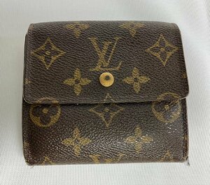 【中古　現状品】『10-209』LOUIS VUITTON ルイヴィトン 財布 ポルトフォイユ・エリーズ モノグラム キャンパス PVC/BRW