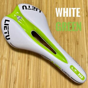 自転車 サドル スポーツサドル カラー ホワイト×グリーン