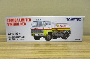 #w37【梱60】TOMYTEC TOMICA LIMITED VINTAGE NEO 1/64 LV-N49 日野KB314型 タンクローリー ミニカー