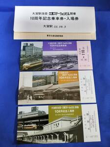 ⑩3・昭和52年・国鉄・JR《大宮駅改築・大宮ステーションビル開業10周年記念》入場券