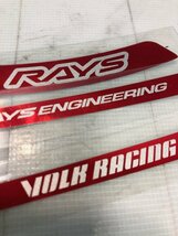 ★ RAYS VOLKRACING ボルクレーシング CLUB RACER クラブレーサー CE28 付属 ホイール ステッカー 赤 1台分 SET JJ_画像4