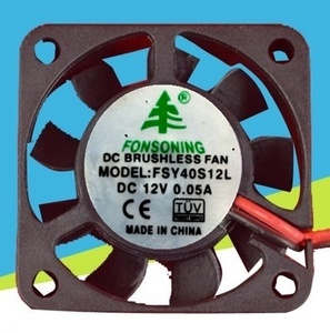 FSY40S12L(SY124010L interchangeable ) DC cooling fan brushless 12V 0.05A 40x40x10mm 4500rpm 2 line 2P plug attaching DVR stock equipped immediate payment possibility 