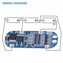 3S 10A 11.1V 12V 12.6Vリチウム電池充電器保護ボードモジュール18650リチウムイオンバッテリー用セルBMS 3.7V ２枚セット 即納_画像4