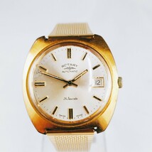【スイス製】ROTARY ロータリー 腕時計 オートマチック 21jewels 時計 ヴィンテージ 3針 白文字盤 ゴールド基調 アクセ アンティーク_画像1
