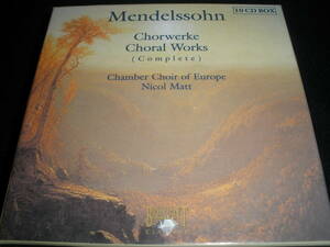 10CD 廃盤 メンデルスゾーン 合唱曲 全集 ニコル・マット ヨーロッパ室内合唱団 Mendelssohn Complete Choral Works Matt Europe