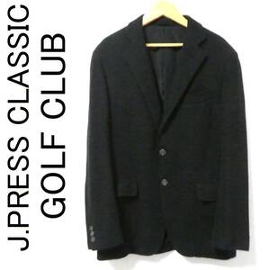 美品 J.PRESS CLASSIC GOLF CLUB Jプレス クラシックゴルフクラブ ストレッチ コットンウール 段返り3B テーラードジャケット ブレザー M