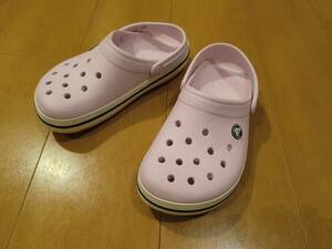 【美品】Crocs　クロックス　サンダル　ピンク　22.0cm