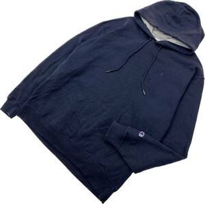 Champion ☆ ベーシック スウェット プルオーバー パーカー フェード ネイビー 3XL ビッグサイズ アメカジ ストリート チャンピオン■CC253