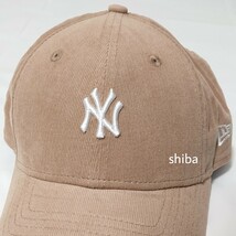 NEW ERA ニューエラ レディース 9FORTY キャップ 帽子 NY ヤンキース コーデュロイ ブラウン 茶色 ホワイト 白_画像2