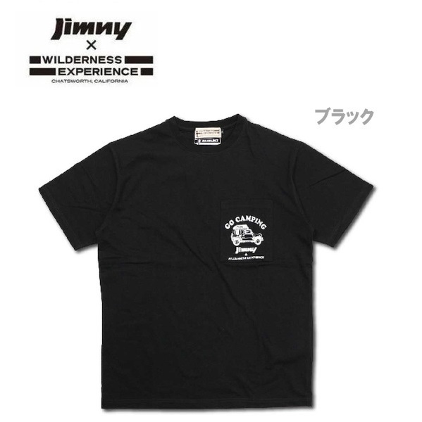 ジムニー×ウィルダネスエクスペリエンス ポケットTシャツ ブラック M　822200　アウトドア　ポケT　スズキ　ジムニー