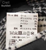 Q1■人気モデル★ゴスタールジフーガウール混チェック柄アウターロングコートサイズ48_画像4