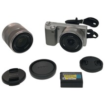 【動作品】SONY α NEX-5 ミラーレス一眼 シルバー ダブルズームレンズキット Eマウント 16mm F2.8 + 18-55mm F3.5-5.6 OSS ソニー C3813_画像1