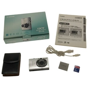 【動作品】Canon IXY DIGITAL 20 IS PC1271 シルバー 6.2-18.6mm F2.8-4.9 800万画素CCD 光学3倍ズーム バッテリー SDカード 元箱付 C3842