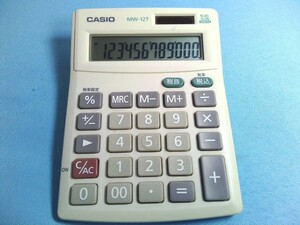 CASIO　カシオ 電卓　MW-12T　／　12桁　★動作品