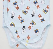 新品　未開封　即決　送料無料♪ユニクロ×miffy ミッフィー ベビー長袖ボディスーツ　60サイズ　ライトブルー　綿100％　完売品_画像3