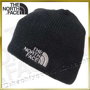 The North Face 新品 ノースフェイス 刺繍ロゴ ビーニーキャップ サイズフリー ブラック メンズ レディース ニット帽