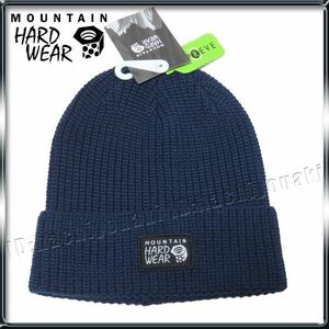 Mountain Hardwear 新品 マウンテンハードウェア MHW パッチロゴ ニット キャップ ビーニー ネイビー メンズ レディース 帽子 ニット帽