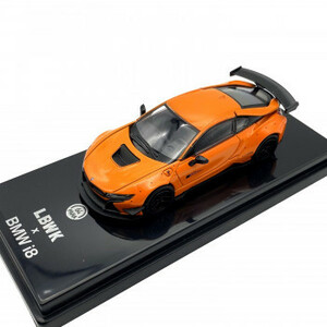 JADI Liberty walk BMW i8 orange left steering wheel 1/64 scale PGPA55144