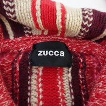 ズッカ ZUCCA *マルチストライプウールニットコート*Mジャケット毛アウター羽織りローブ(jk1-2309-404)【10J32】_画像9