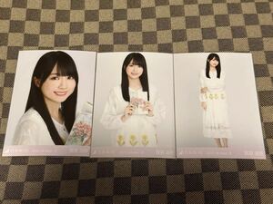 乃木坂46 賀喜遥香 生写真 リアルミーグリ京都 ポイント花柄ワンピース 3種コンプ