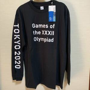 TOKYO2020 東京オリンピック エンブレム 長袖 Tシャツ ロンT 大人気完売品 LLサイズ 黒色 東京2020公式ライセンス商品 /タグ付き未着用