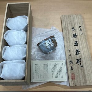 ◎J681【未使用】たち吉 湯呑み 5客セット 平安橘吉 お茶 (rt)