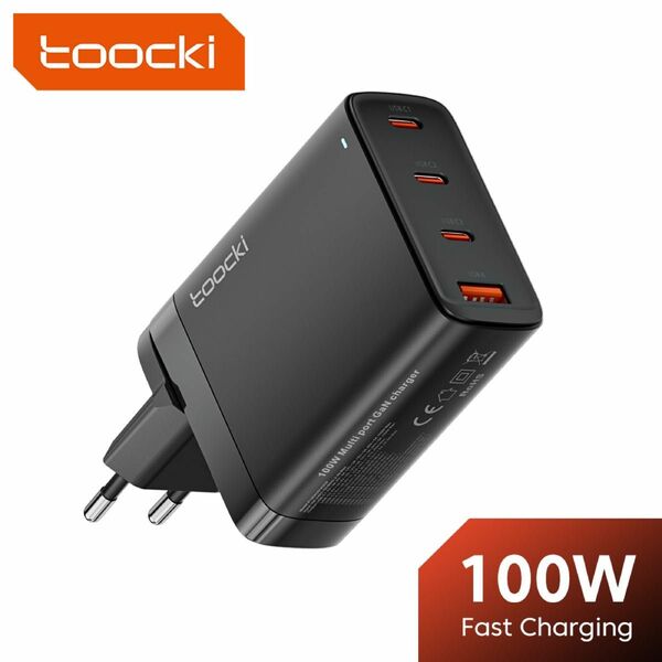 TOOCKI 日本プラグ 急速充電器 100W PD GaN 折り畳み式