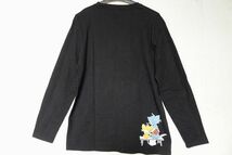 TOM&JERRY/トム&ジェリー/長袖Tシャツ/カットソー/ロンT/キャラクタープリント/タグワッペン/アニメ/黒/ブラック(10/31R)_画像2