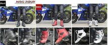 新品！レーシングブーツ メンズ　バイク用靴　ツーリング　ライディングシューズ　オートバイマジックテープ式　黒・42サイズ：260mm_画像10