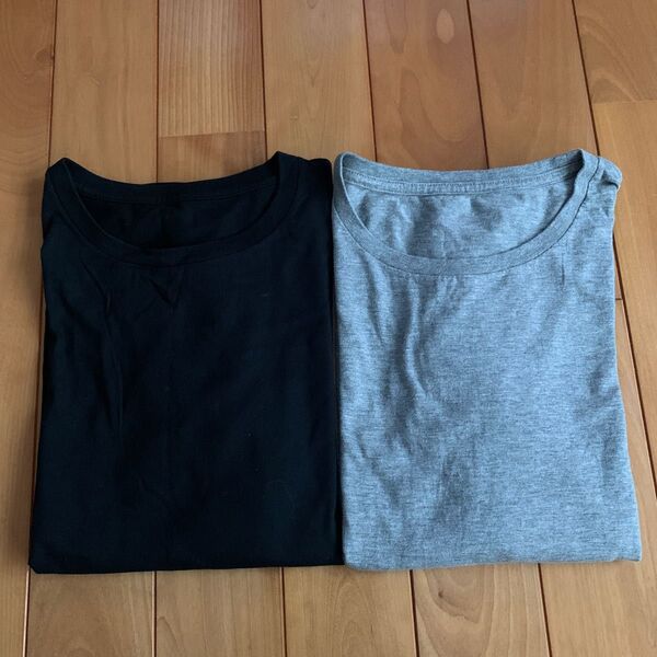 長袖Tシャツ 2枚セット ブラック グレー