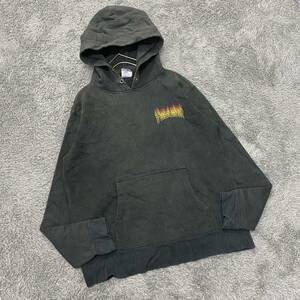 THRASHER スラッシャー スウェット パーカー プルオーバー サイズM ブラック 黒 メンズ トップス 最落なし （E9）