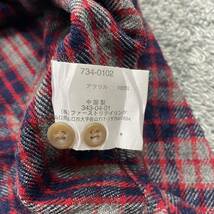 OLD UNIQLO オールドユニクロ 長袖シャツ ネルシャツ チェックシャツ サイズM レッド 赤 メンズ トップス 最落なし （F9）_画像6