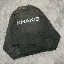 Calvin Klein Khakis カルバンクライン 長袖Tシャツ 長袖カットソー ロンT サイズL ブラック 黒 メンズ トップス 最落なし （G9）_画像1