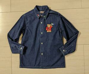 着用少　ミキハウス　キュートなアップリケ　長袖シャツ　サイズ120　日本製